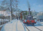 WC&PR Portishead terminus, oil on canvas 16" x 22"