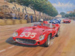 1957 Mille Miglia auto racing artwork