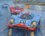 Gulf Porsche Le Mans painting and print