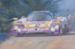 auto racing art Jaguar XJR9 Le Mans painting