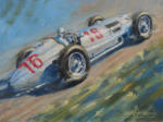 grand prix art 1938 Mercedes silver arrow