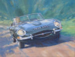 classic car painting Jaguar e-type