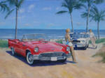 auto art Ford Thunderbird painting