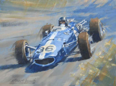 race car art Dan Gurney Eagle