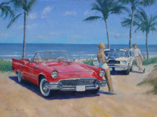Ford Thunderbird classic car art