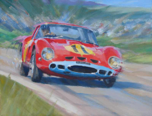 Ferrari GTO auto racing painting