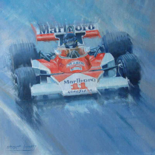 James Hunt McLaren oil painting
