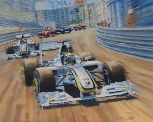 Jenson Button Monaco Grand Prix fine art print