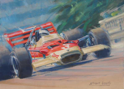 Fangio Maserati 250F grand prix painting