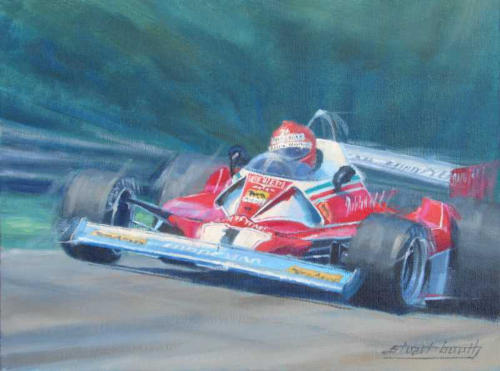 Niki Lauda Ferrari painting