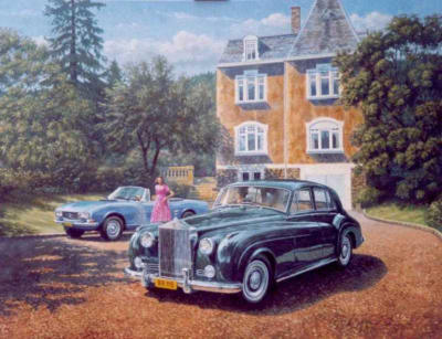 Classic car artwork Rolls Royce Silver Cloud