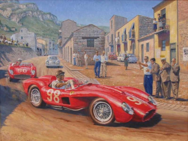 Ferrari Testa Rossa 1958 Targa Florio artwork